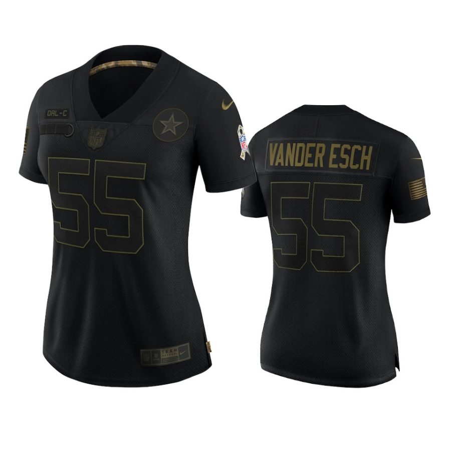 women cowboys leighton vander esch black limited 2020 salute to service jersey