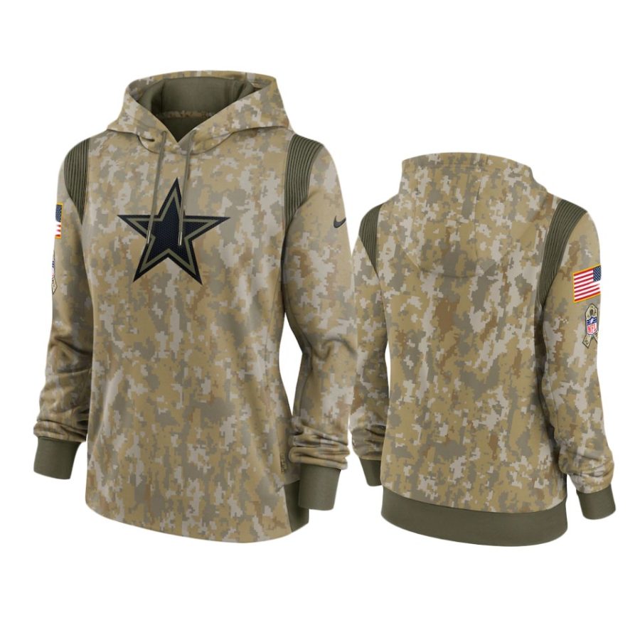 women cowboys olive 2021 salute to service hoodie