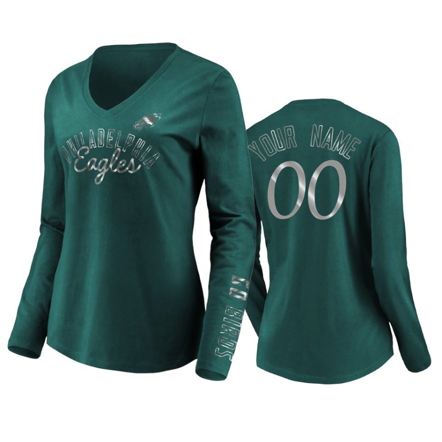 women custom green eagles iconic all out glitz t shirt