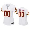 women custom washington football team white game jersey