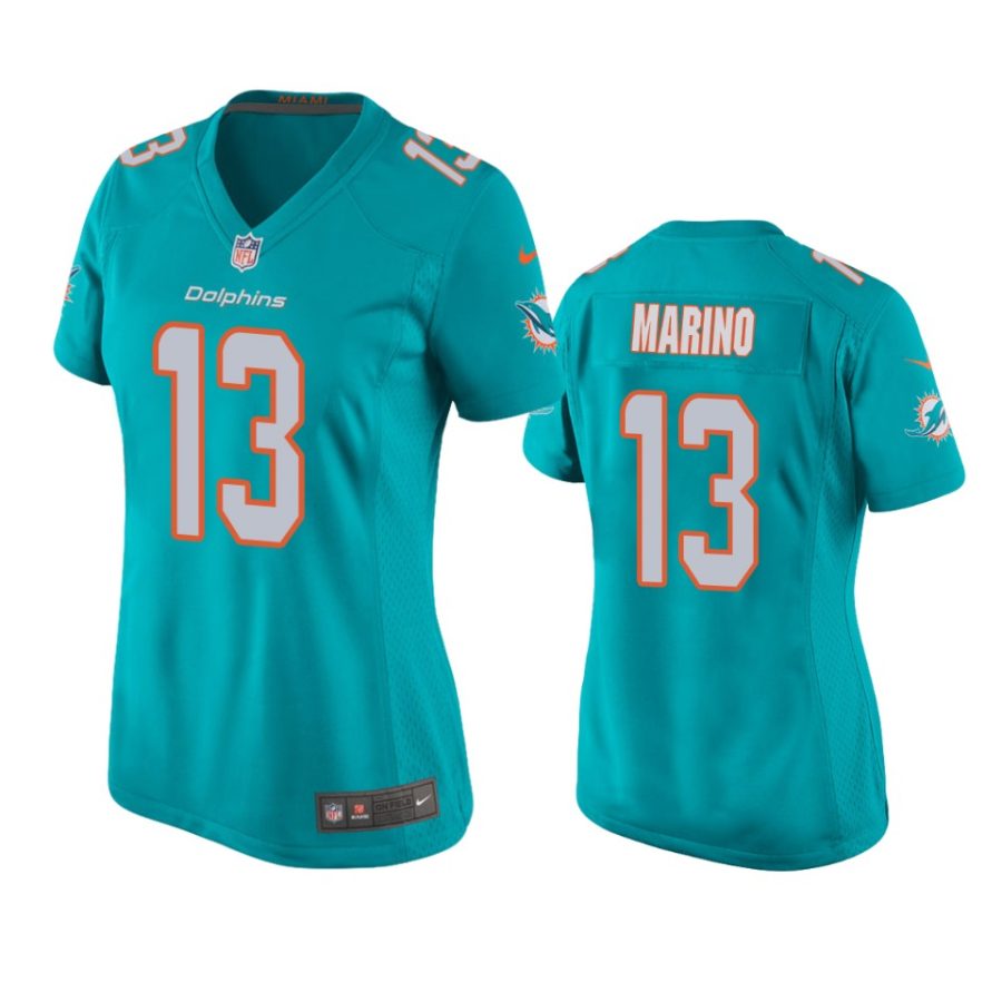 women dan marino dolphins game aqua jersey