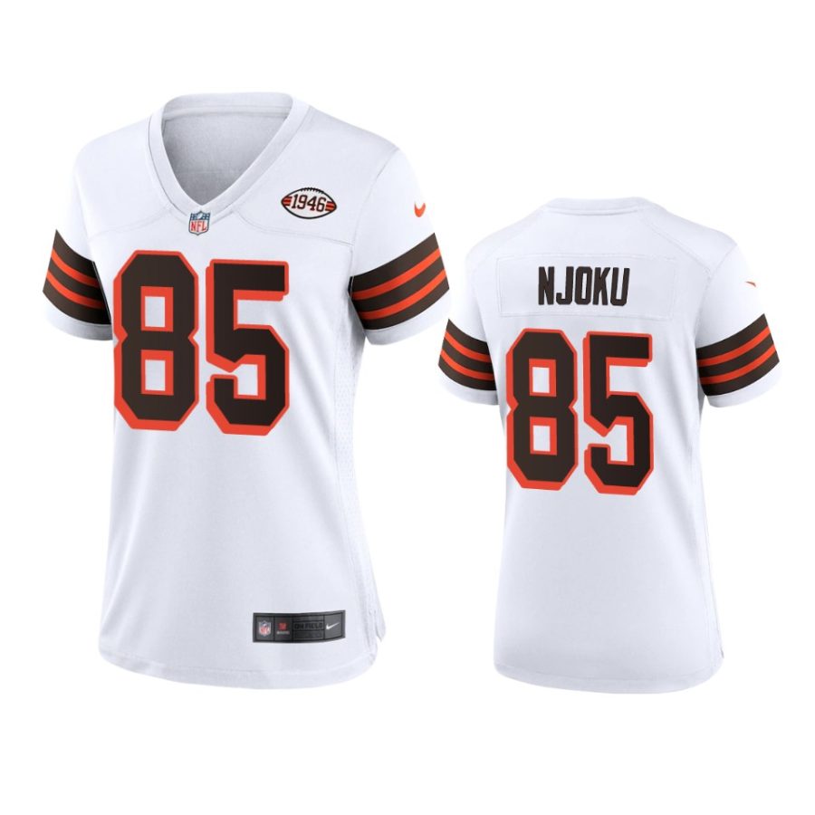 women david njoku browns white 1946 collection jersey