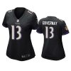 women devin duvernay ravens black game jersey