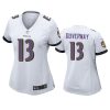 women devin duvernay ravens white game jersey