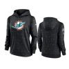 women dolphins anthracite 2021 nfl crucial catch therma pullover hoodie