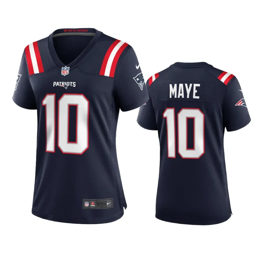 women drake maye patriots 2024 nfl draft navy jersey