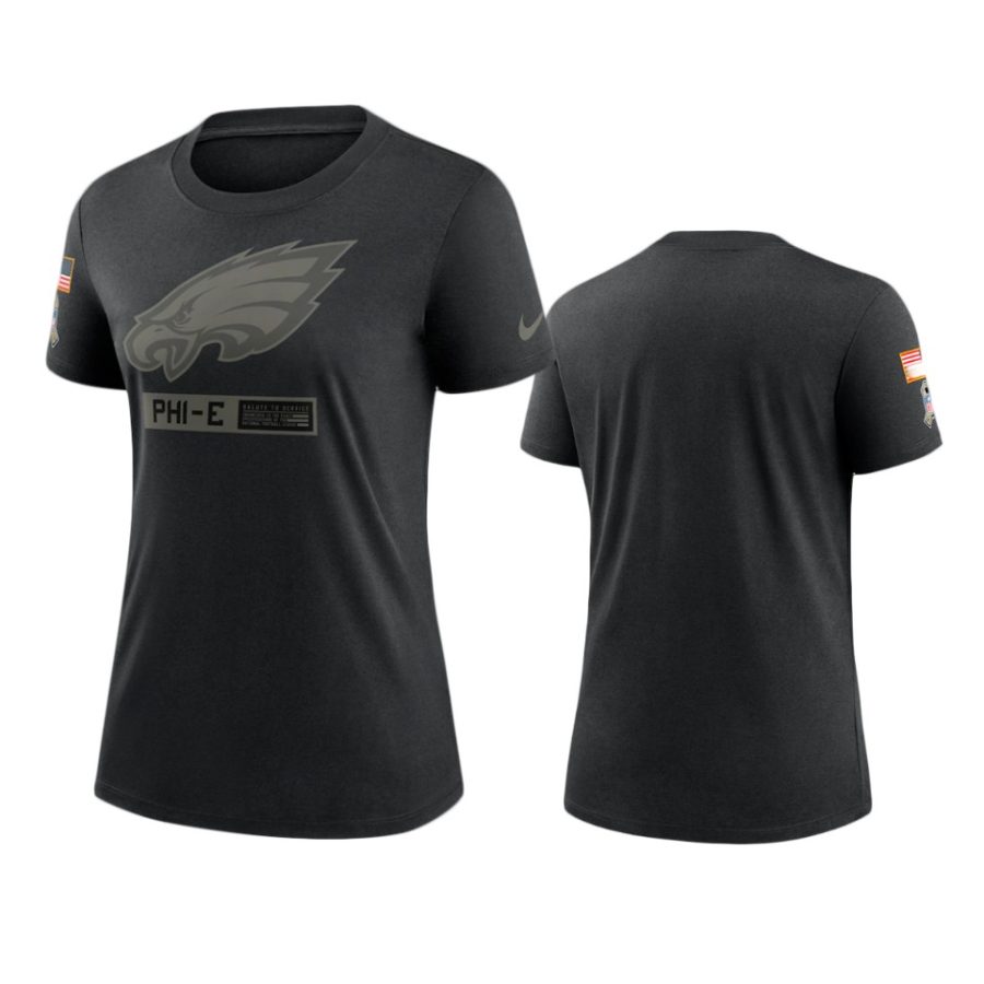 women eagles black 2020 salute to service performance t shirt