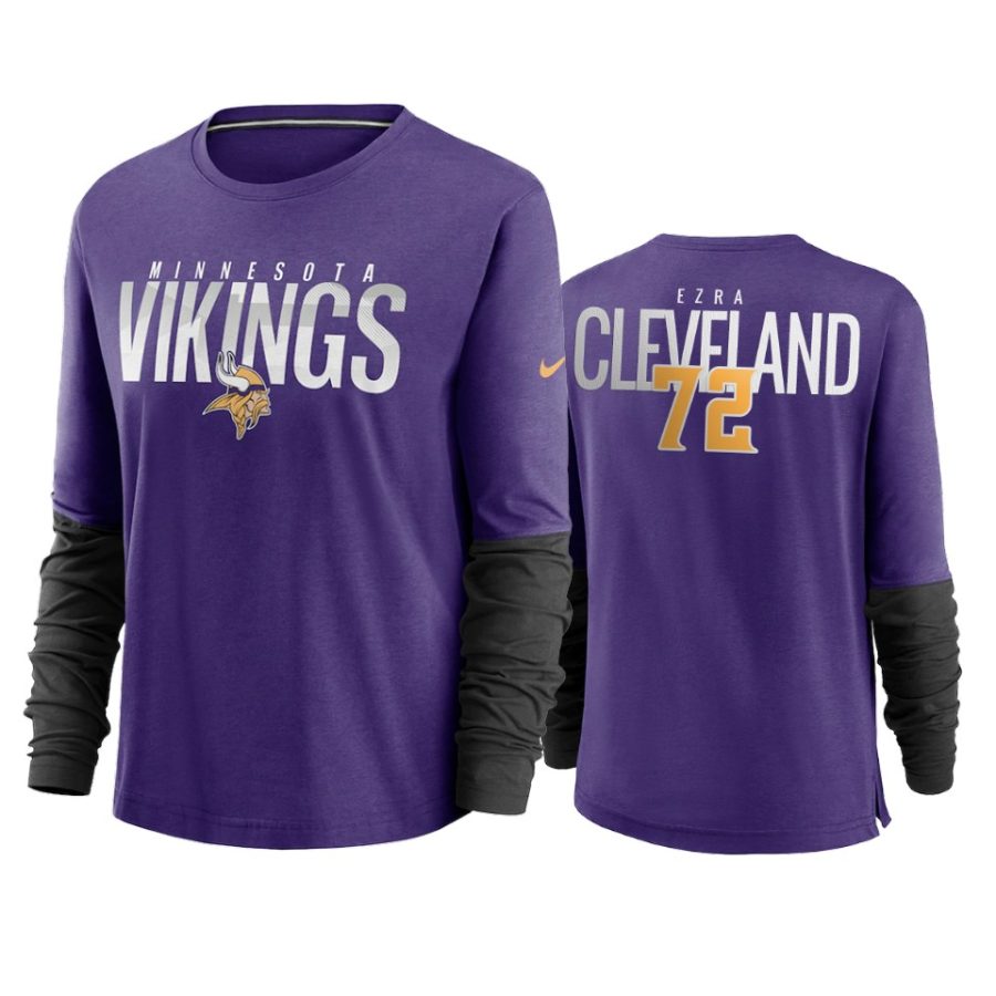 women ezra cleveland vikings purple city mascot breathe t shirt