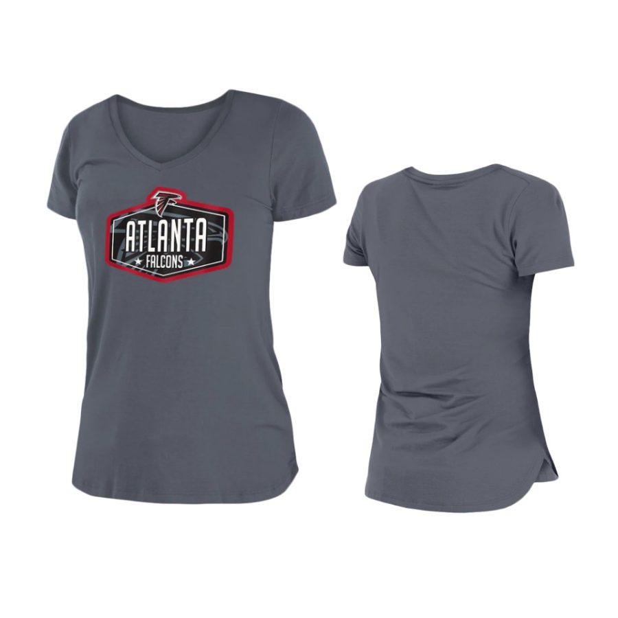 women falcons graphite 2021 nfl draft hook t shirt