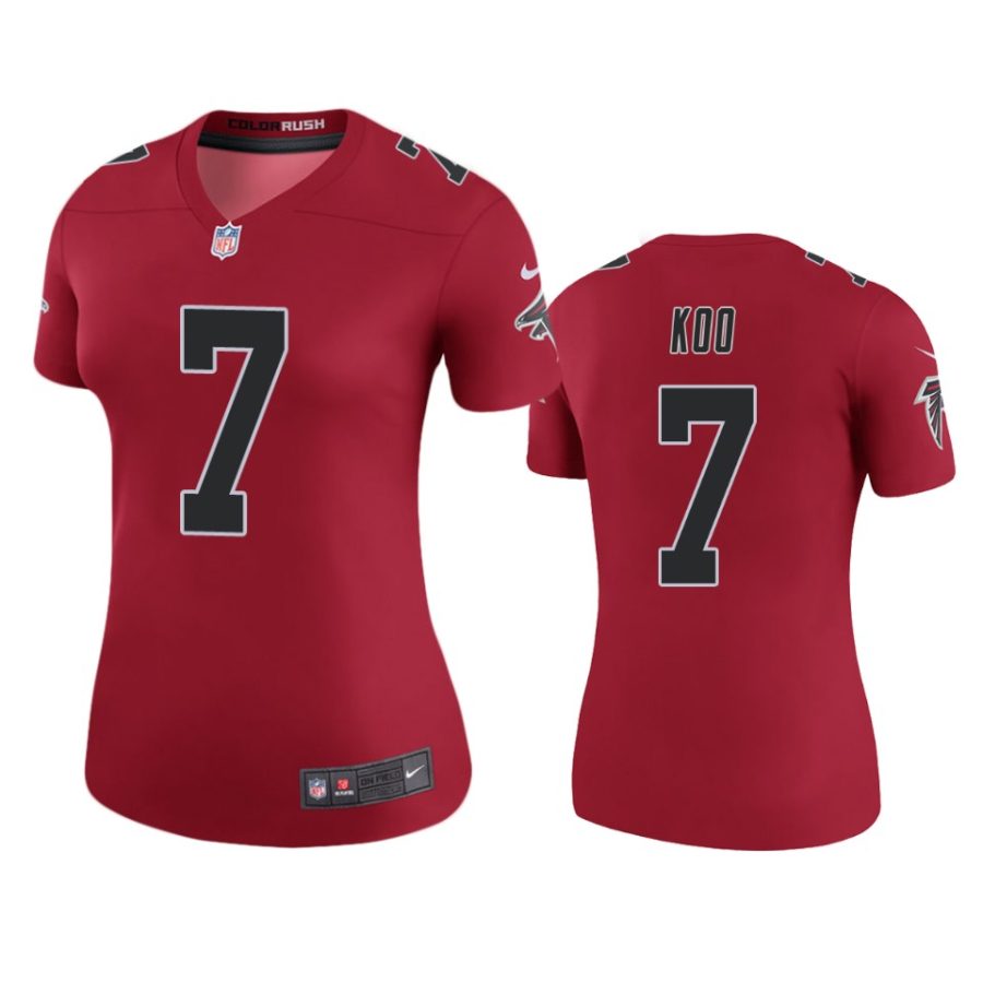 women falcons younghoe koo red color rush legend jersey