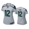 women fan seahawks gray game jersey