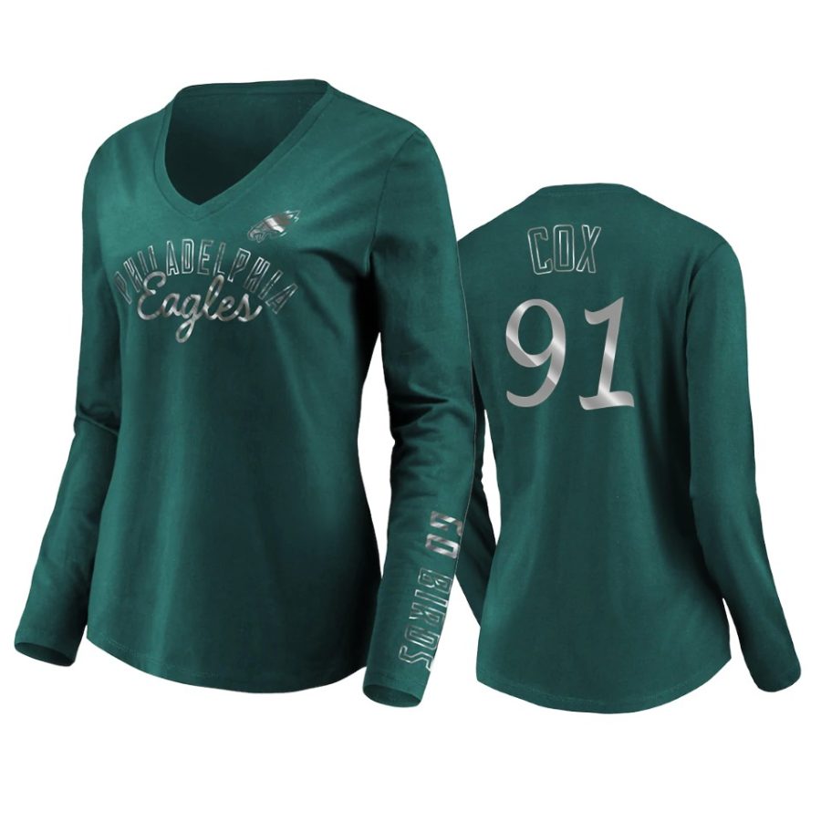 women fletcher cox green eagles iconic all out glitz t shirt