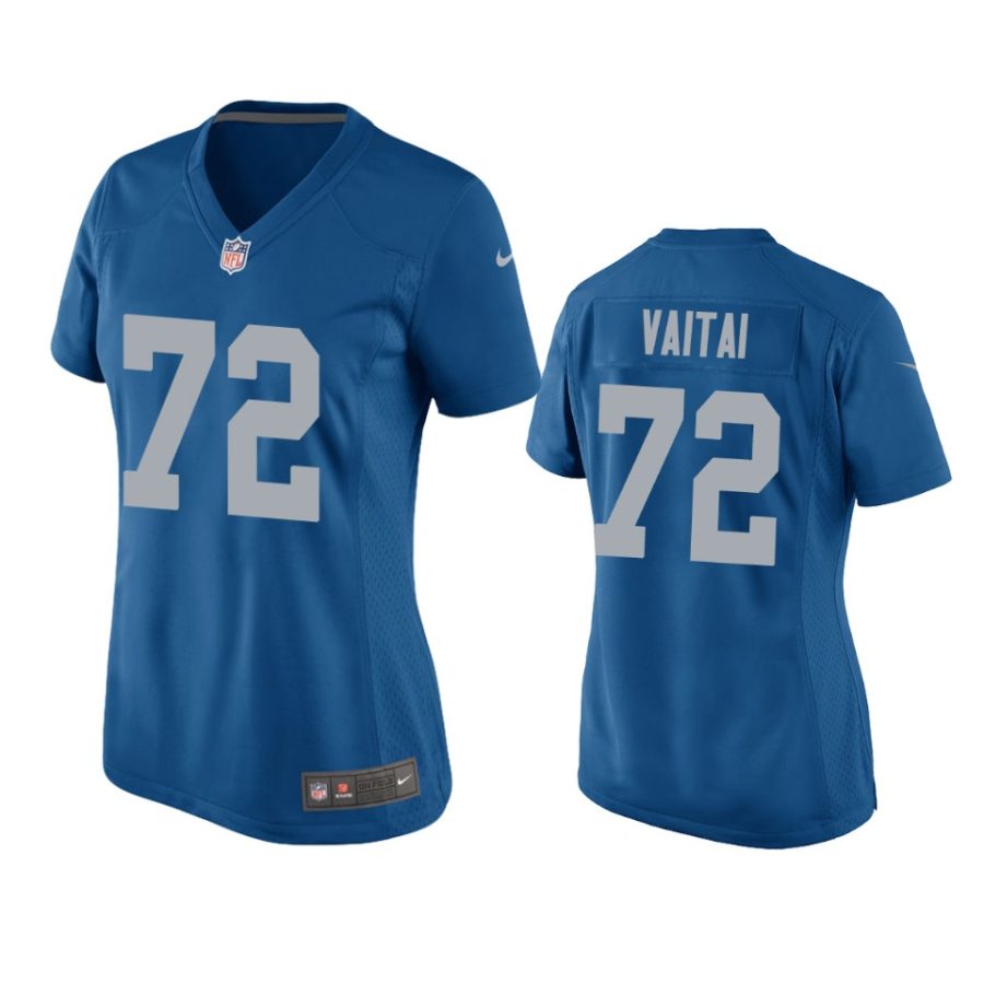 women halapoulivaati vaitai lions blue throwback game jersey