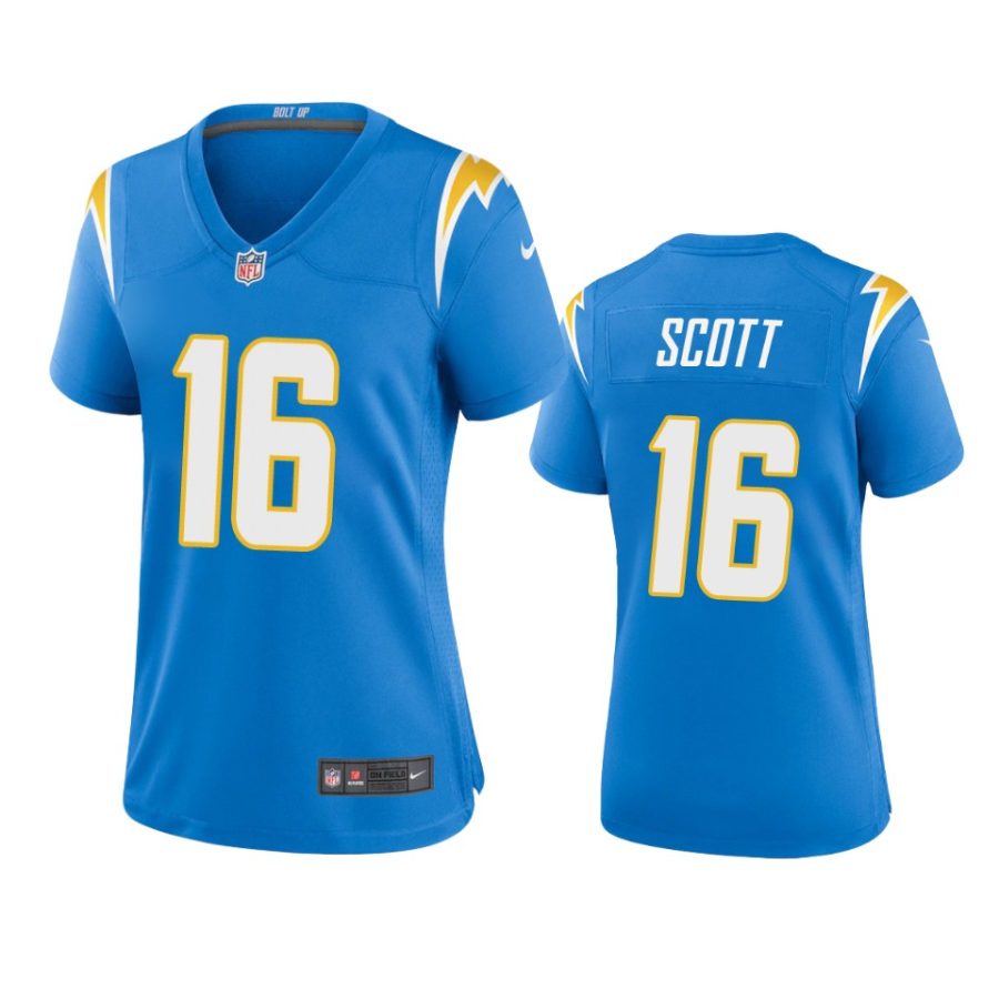 women j.k. scott chargers game powder blue jersey