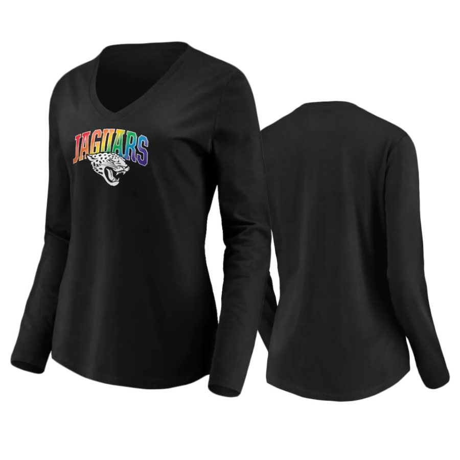 women jaguars black pride logo long sleeve t shirt