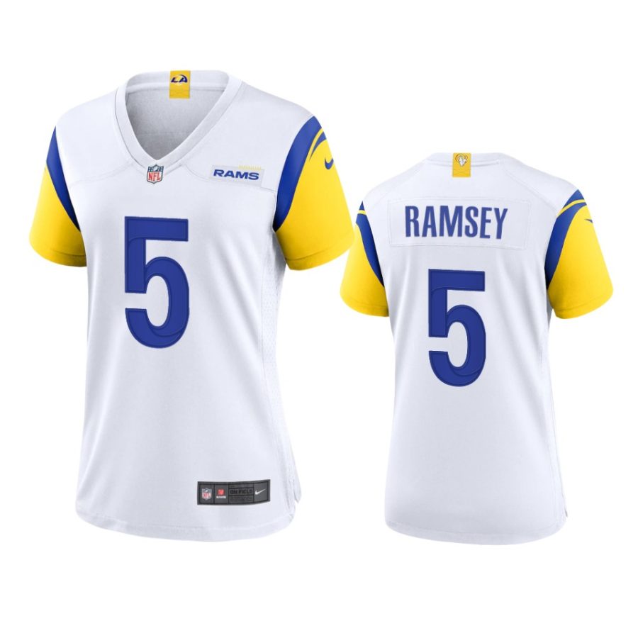 women jalen ramsey rams alternate game white jersey