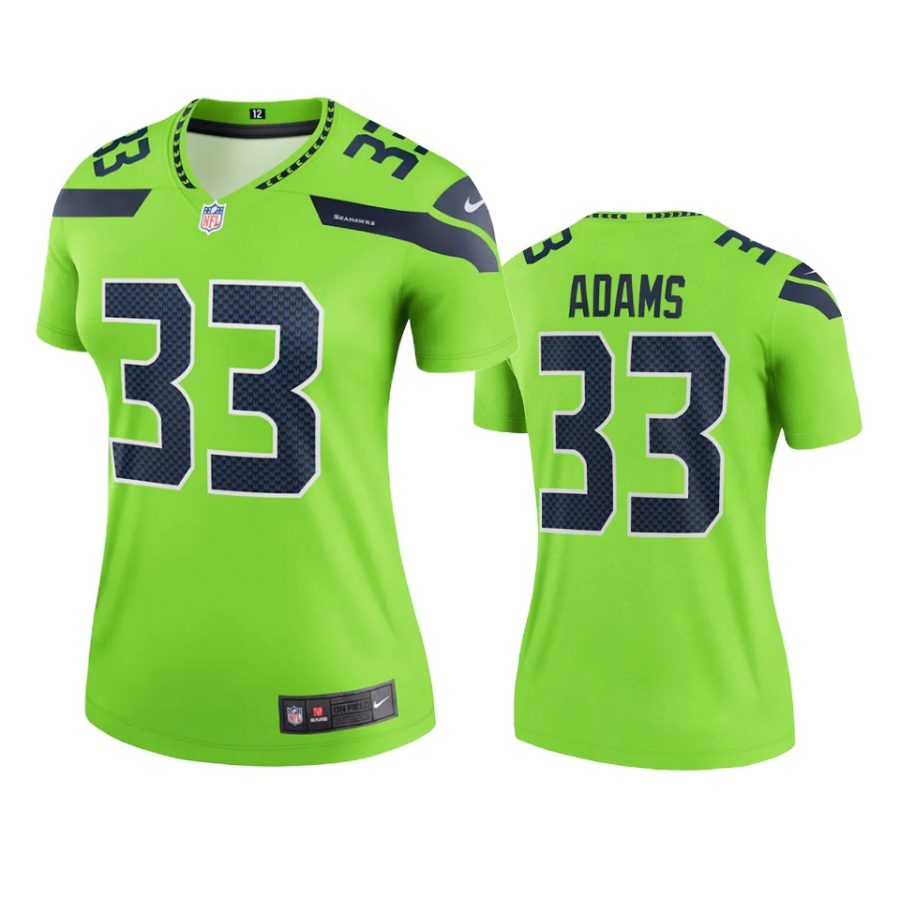 women jamal adams seahawks neon green legend jersey