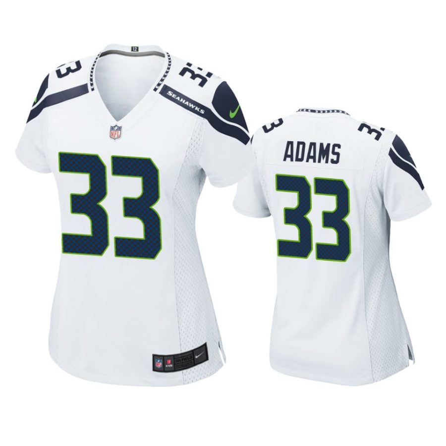 women jamal adams seahawks white game jersey