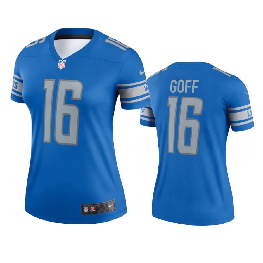 women jared goff lions blue legend jersey