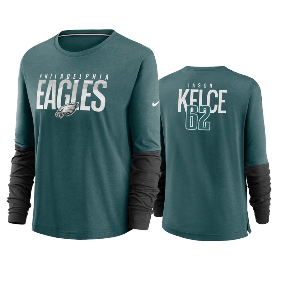 women jason kelce eagles green city mascot breathe t shirt