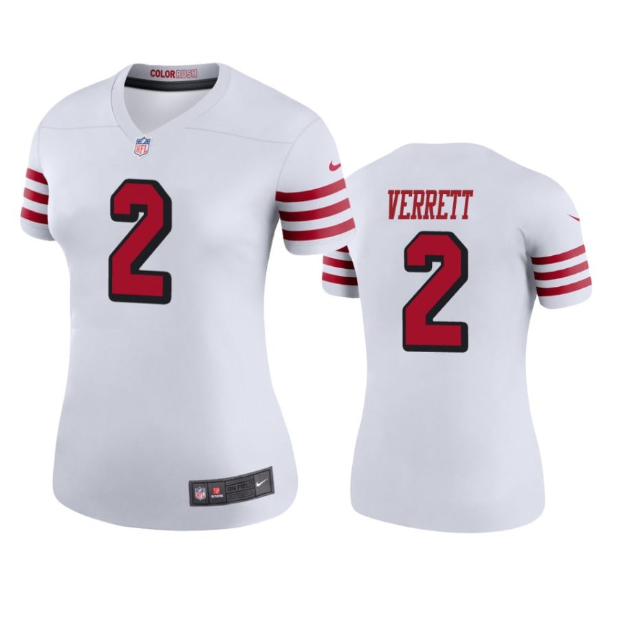 women jason verrett 49ers color rush legend white jersey