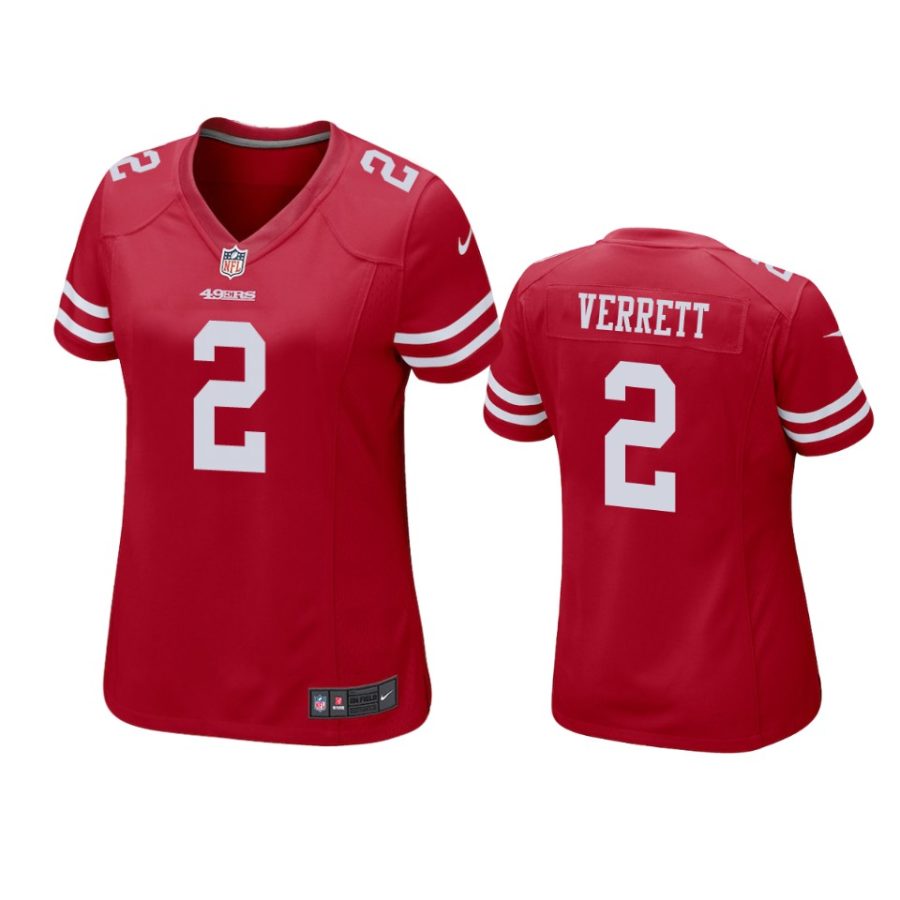 women jason verrett 49ers game scarlet jersey