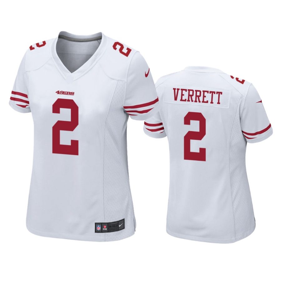 women jason verrett 49ers game white jersey