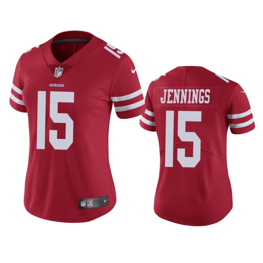 women jauan jennings 49ers scarlet vapor limited jersey