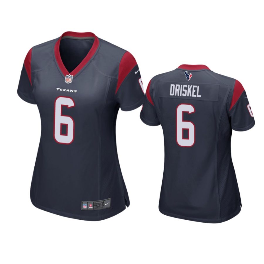 women jeff driskel texans game navy jersey