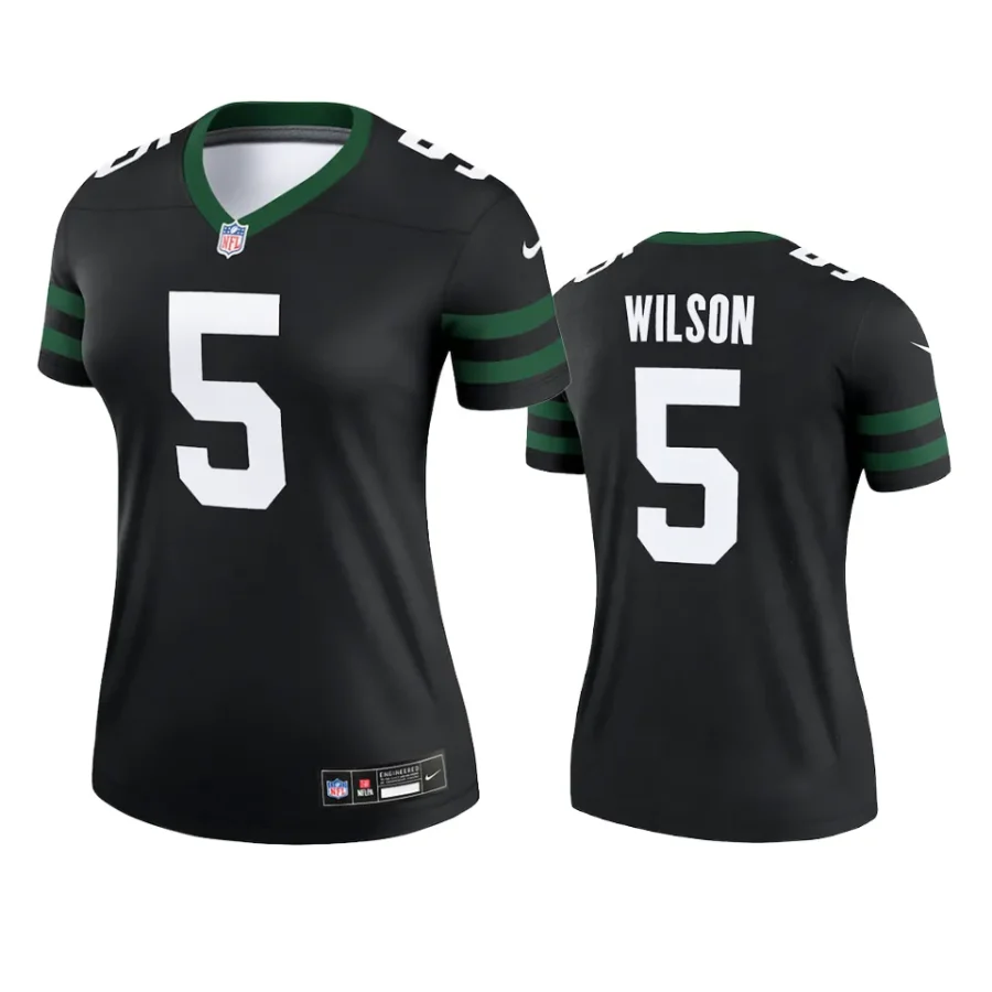 women jets garrett wilson legacy black 2024 alternate jersey 0