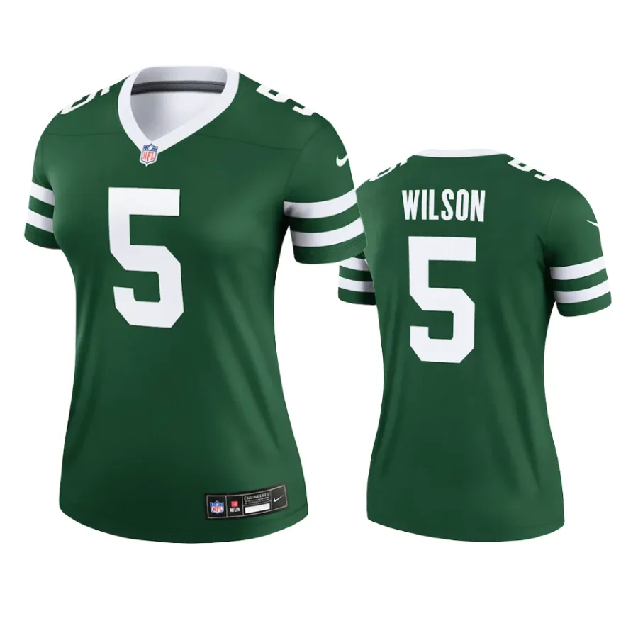 women jets garrett wilson legacy green 2024 legend jersey