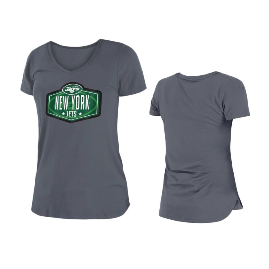 women jets graphite 2021 nfl draft hook t shirt