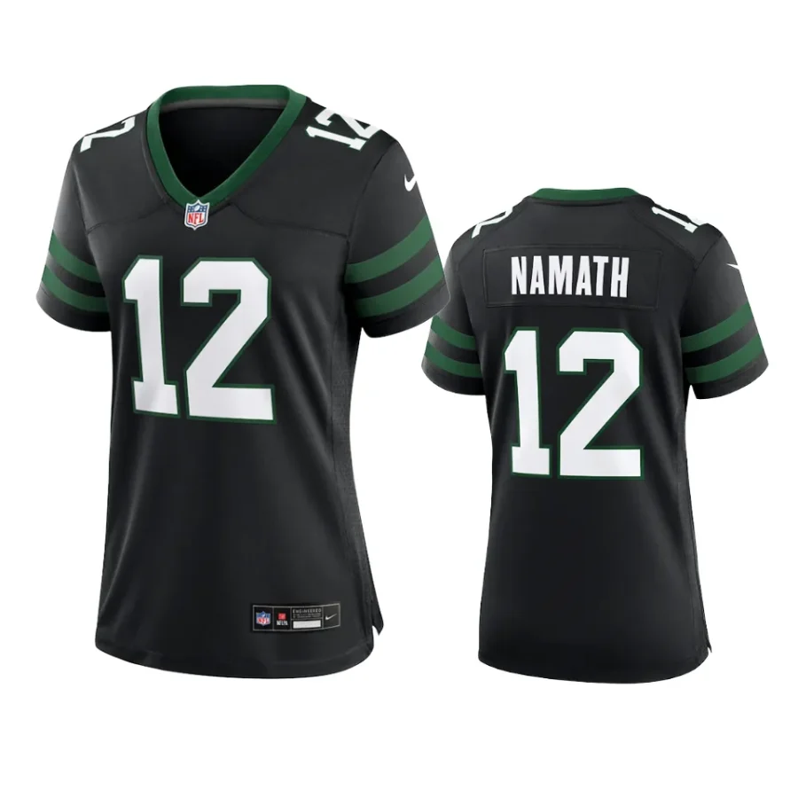 women jets joe namath legacy black 2024 alternate jersey