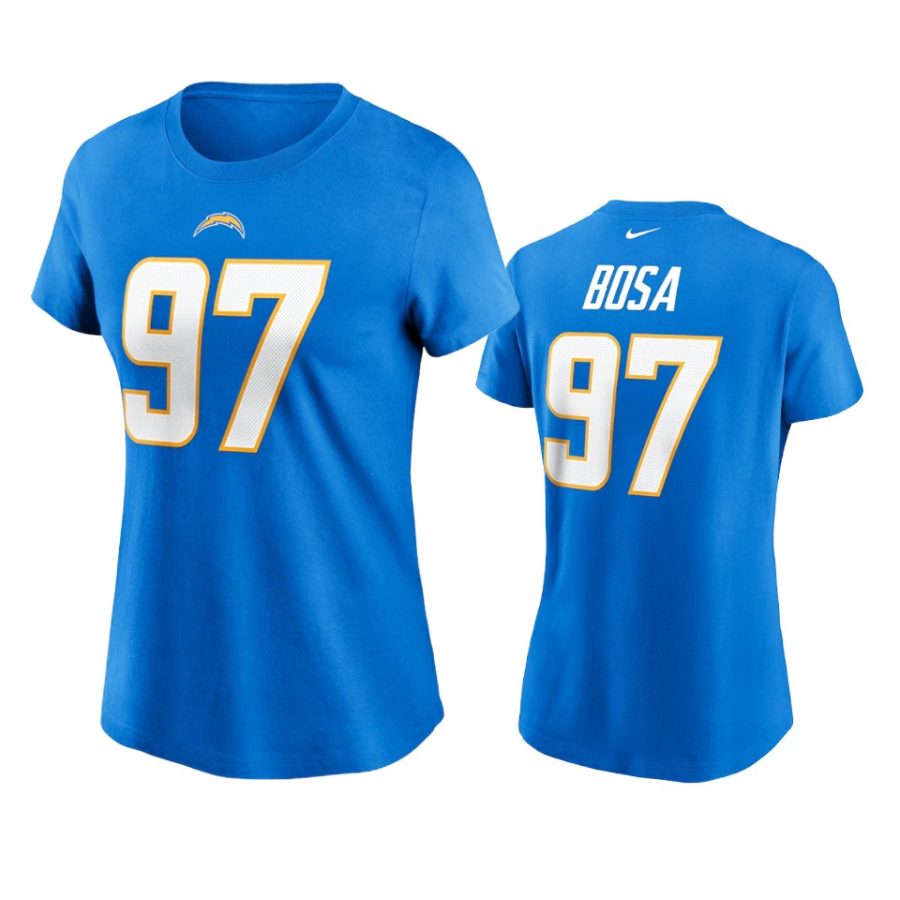 women joey bosa chargers blue t shirt