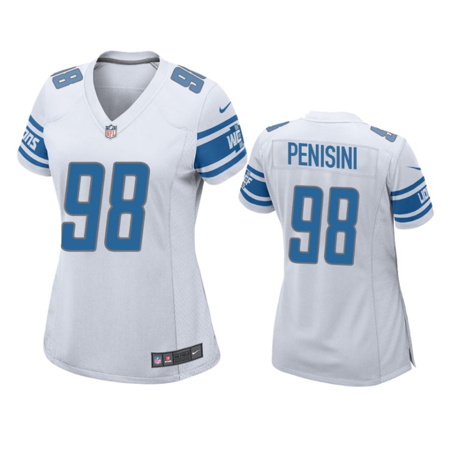 women john penisini lions game white jersey