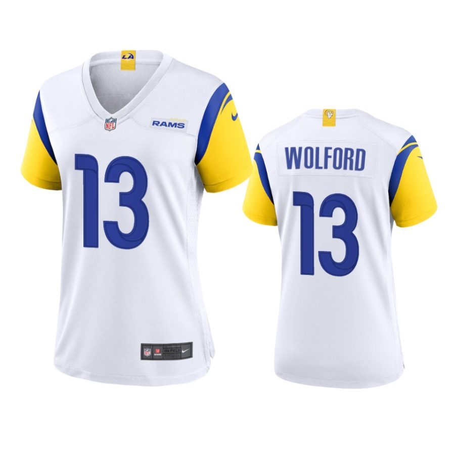 women john wolford rams alternate game white jersey