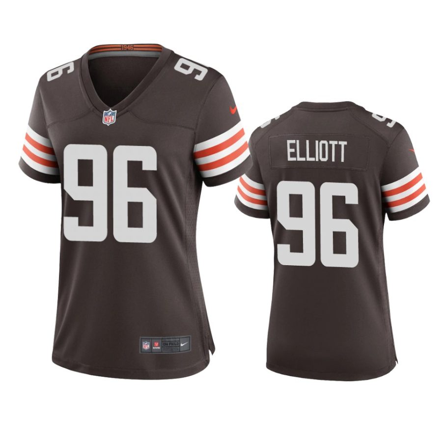 women jordan elliott browns game brown jersey