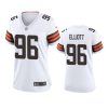 women jordan elliott browns game white jersey