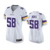 women jordan hicks vikings game white jersey