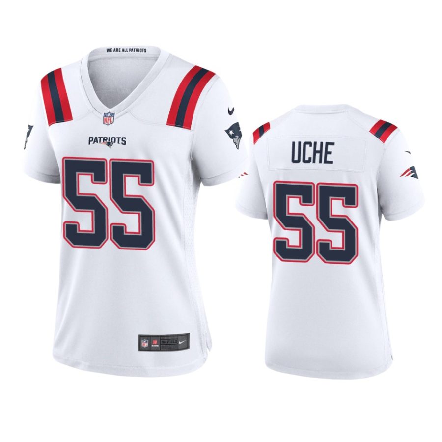 women josh uche patriots game white jersey