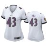 women justice hill ravens white game jersey