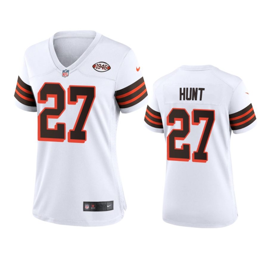 women kareem hunt browns white 1946 collection jersey