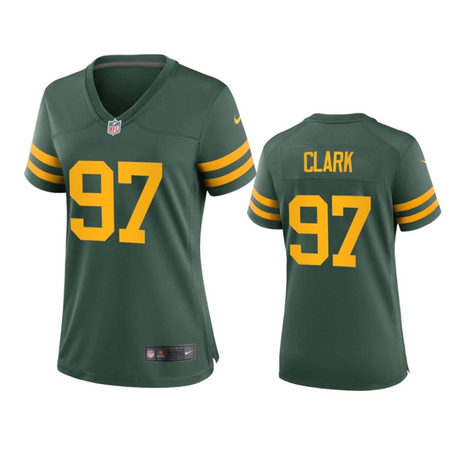 women kenny clark packers alternate game green jersey