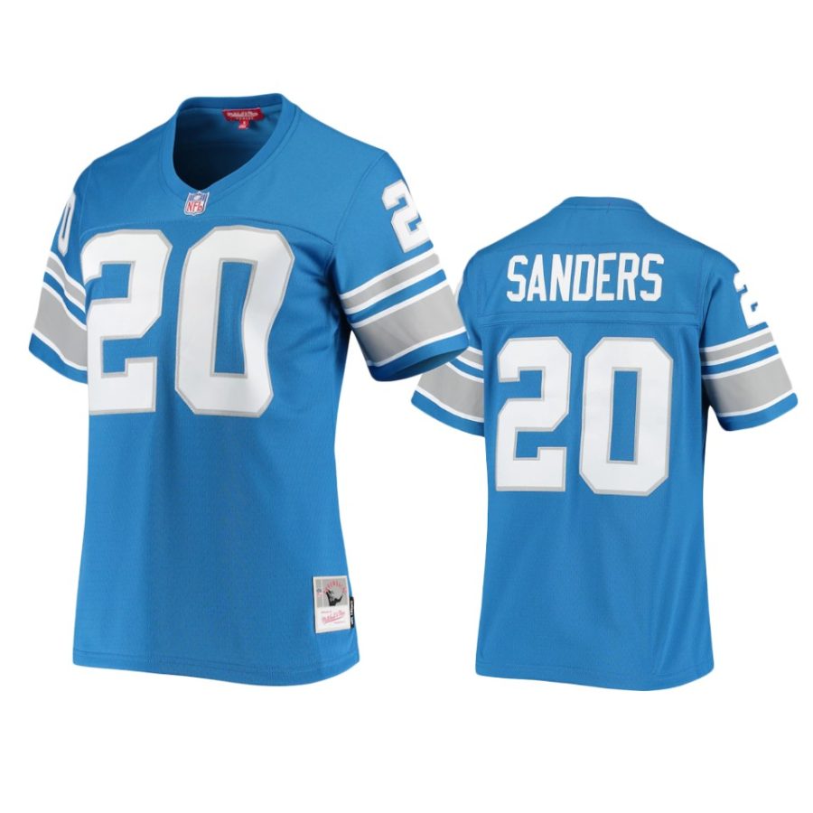 women lions barry sanders blue 1996 legacy replica jersey