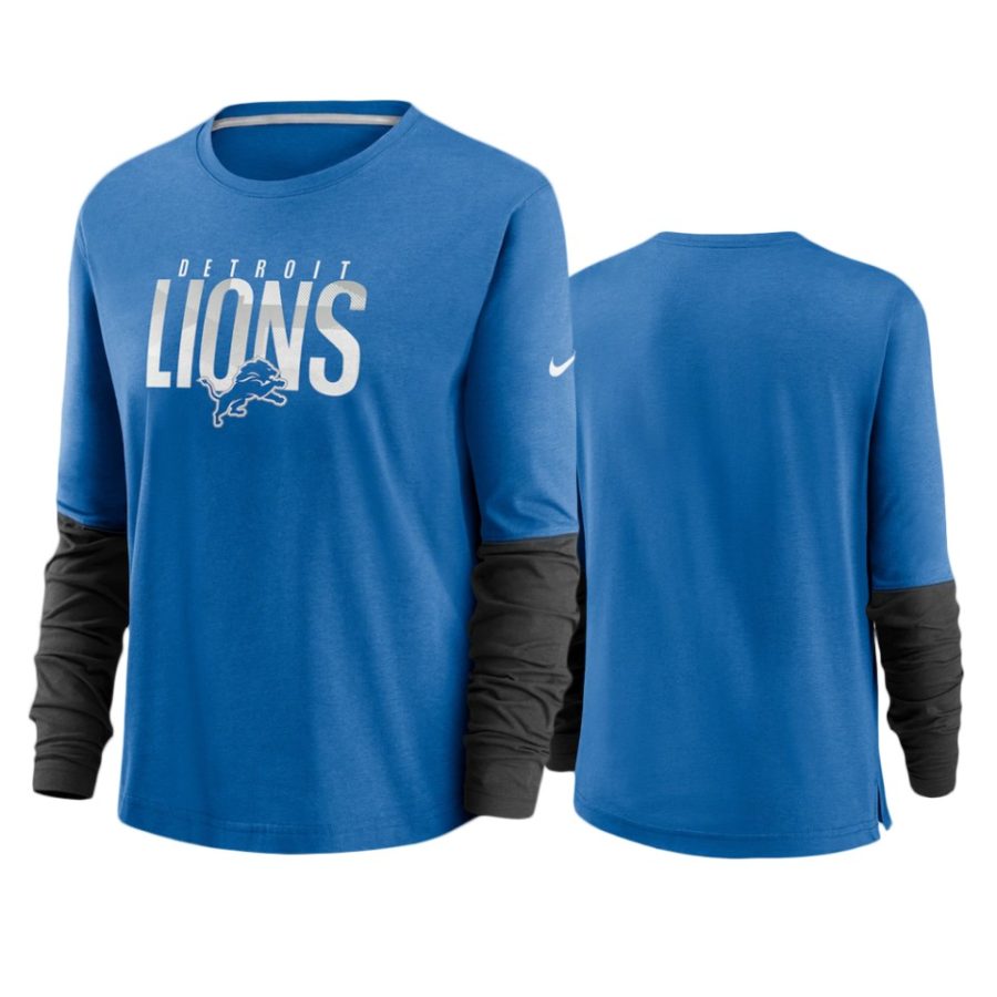 women lions blue city mascot breathe long sleeve t shirt