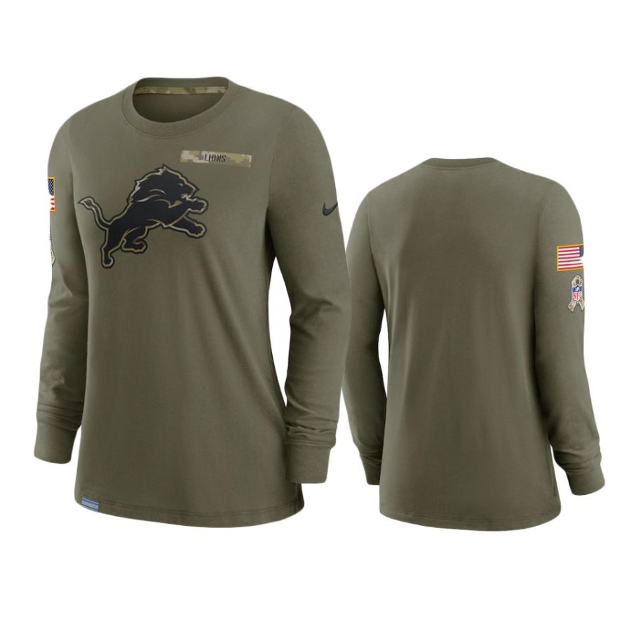 women lions olive 2021 salute to service performance long sleeve t shirt