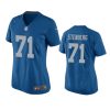 women logan stenberg lions throwback game blue jersey