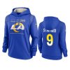 women matthew stafford rams royal sideline performance pullover hoodie