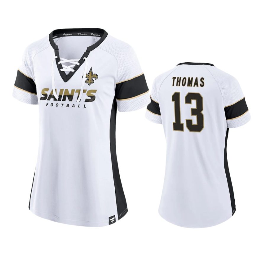 women michael thomas white athena player t shirt