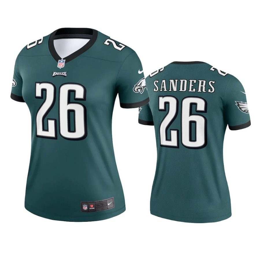 women miles sanders eagles midnight green legend jersey